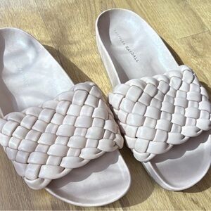 Loeffler Randall Pale Pink Braided Slide Sandals